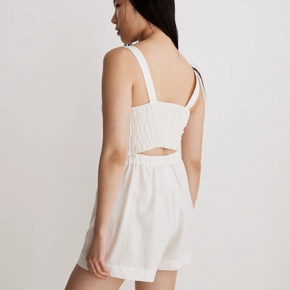 Madewell NWT Modular Sleeveless Romper Size 4 in Color Lighthouse - Picture 3 of 8